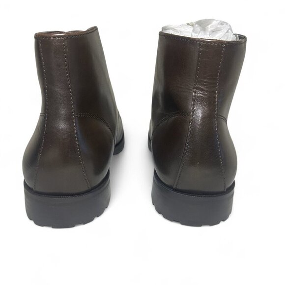 The Men's Store at Bloomingdales Brown Lace up Cap Toe Boots Shoes Sz 10.5 NIB - Picture 7 of 13